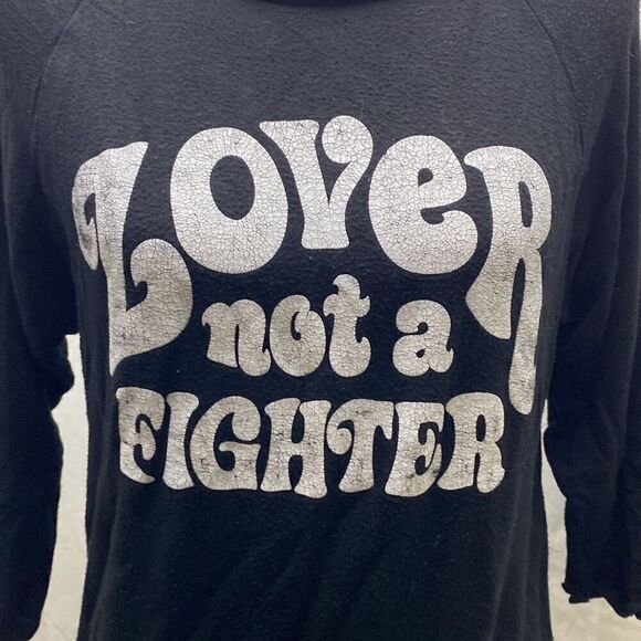 Free People Daydreamer Lover Not a Fighter 3/4 sleeve t shirt Sz XS - Picture 2 of 7
